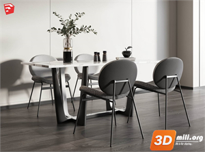 Dining Table Set Skp Files